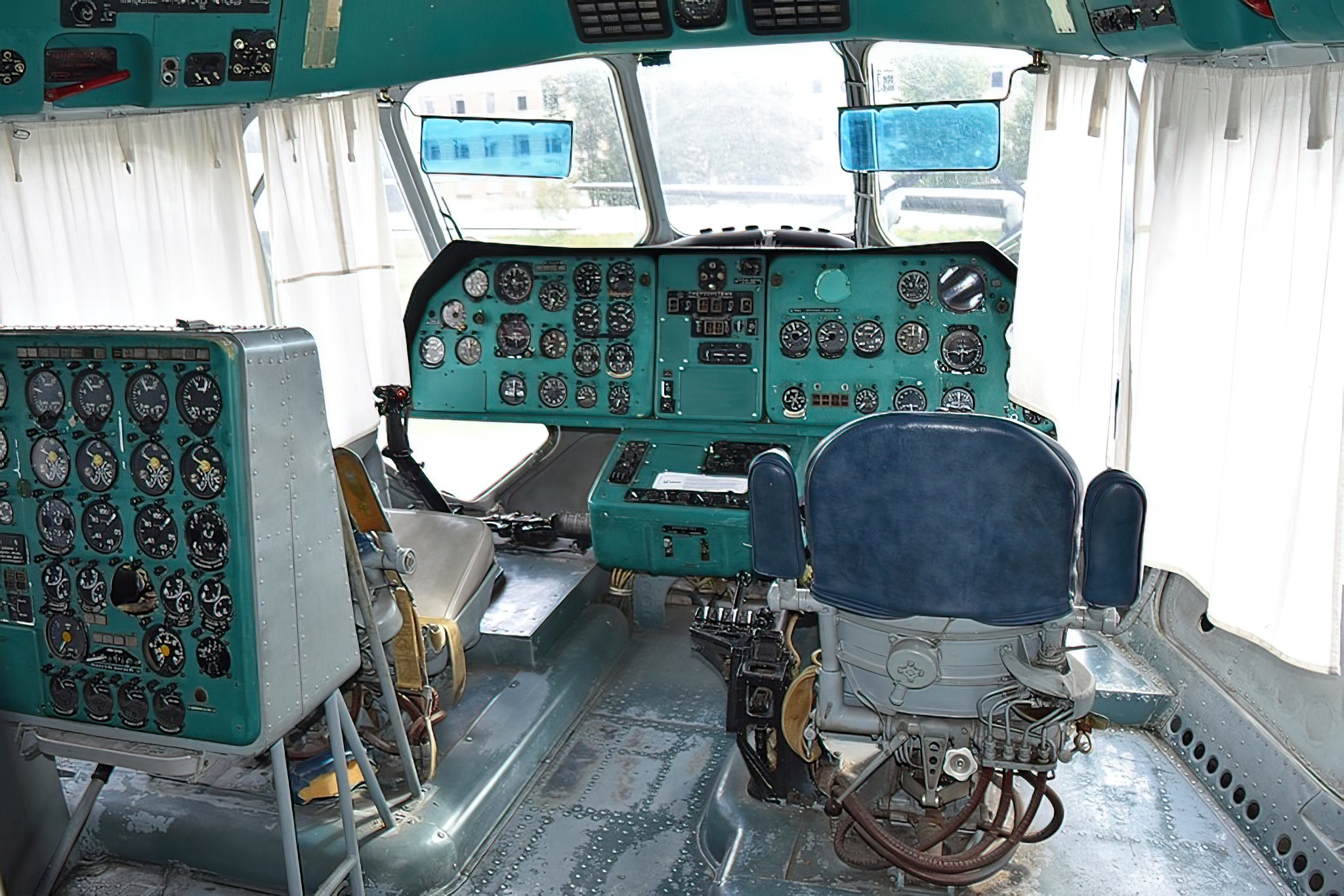 Aeroflot Mil V-12 (Mi-12) helicopter cockpit