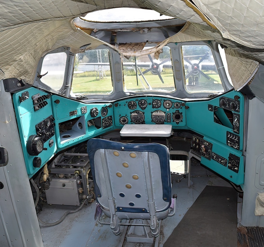 Aeroflot Mil V-12 (Mi-12) helicopter cockpit