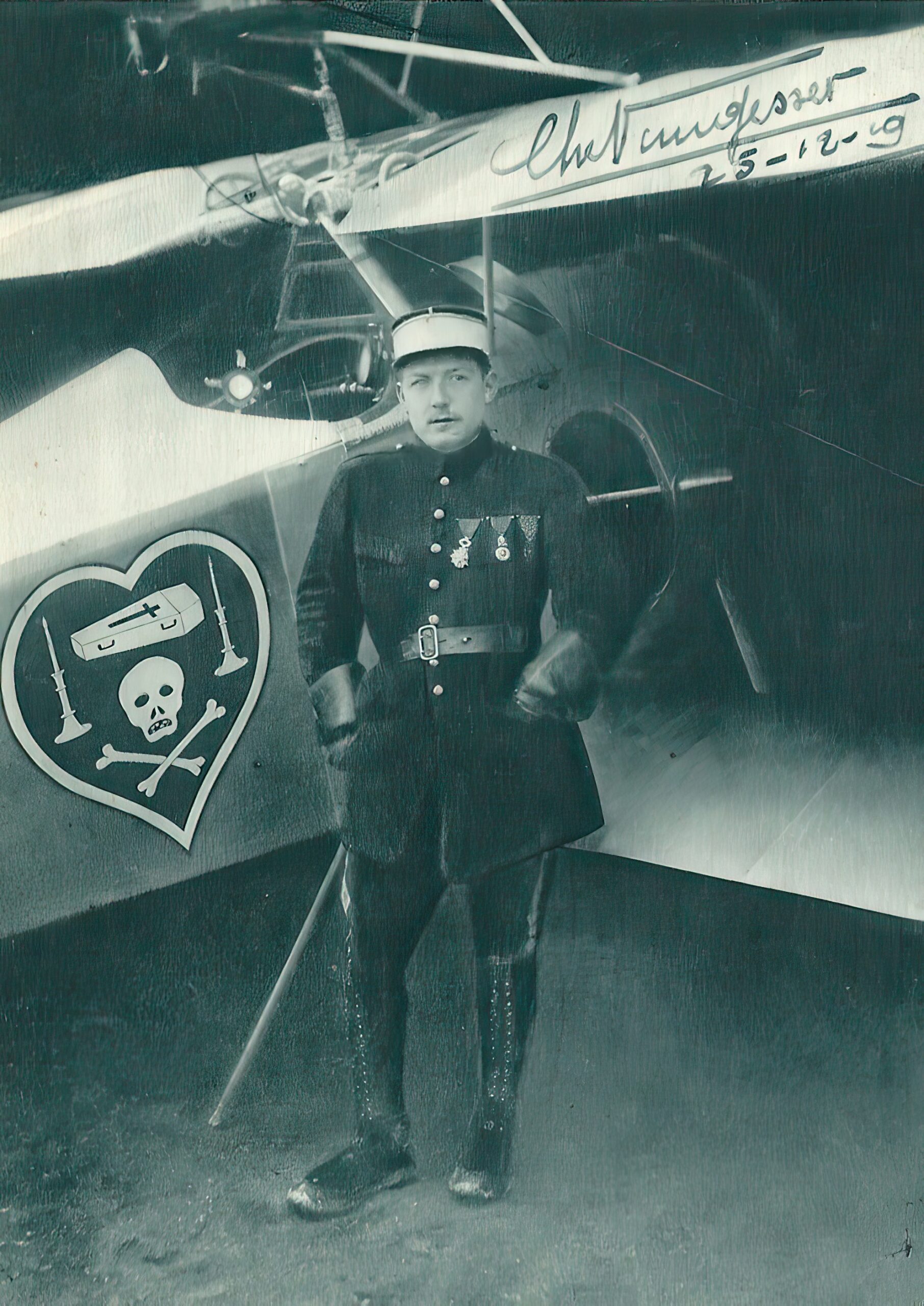 'The Knight of Death', Nungesser with his Nieuport 17