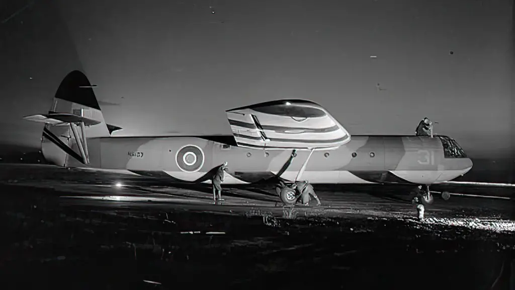 Airspeed Horsa Mark I, HS103 '31', of the Heavy Glider Conversion Unit is inspected before commencing night flying at Brize Norton, Oxfordshire
