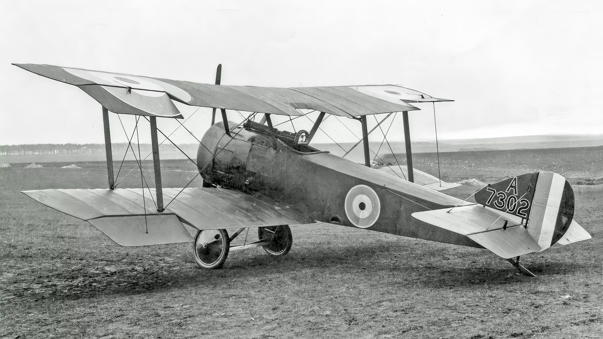 A7302 was the second production Sopwith Pup for the RFC, built by the Standard Motor Co